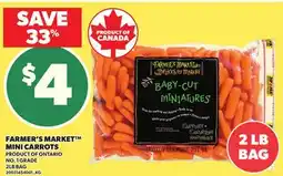 Loblaws FARMER'S MARKET MINI CARROTS, 2 LB BAG offer