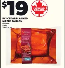 Loblaws PC CEDAR PLANKED MAPLE SALMON, 500 G offer