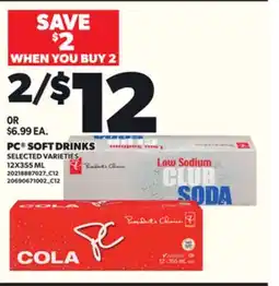 Loblaws PC SOFT DRINKS offer