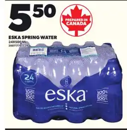 Loblaws ESKA SPRING WATER, 24X500 ML offer