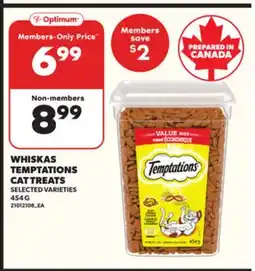Loblaws WHISKAS TEMPTATIONS CAT TREATS, 454 G offer