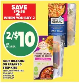 Loblaws BLUE DRAGON OR PATAKS 3 STEP KITS, 220-315 G offer
