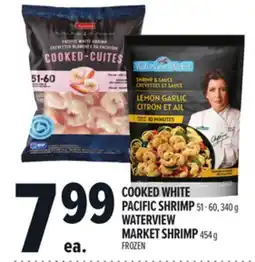 Metro COOKED WHITE PACIFIC SHRIMP 51-60, 340 G WATERVIEW MARKET SHRIMP 454 G offer