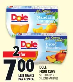 Metro DOLE FRUIT CUPS offer