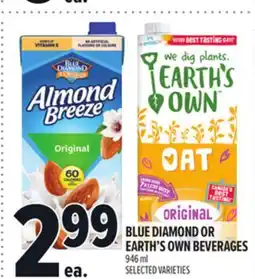 Metro BLUE DIAMOND OR EARTH'S OWN BEVERAGES offer
