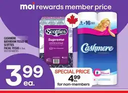 Metro CASHMERE BATHROOM TISSUE OR SCOTTIES FACIAL TISSUE offer