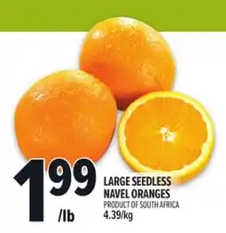 Metro LARGE SEEDLESS NAVEL ORANGES offer