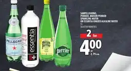 Metro SANPELLEGRINO, PERRIER, MAISON PERRIER SPARKLING WATER OR ESSENTIA IONIZED ALKALINE WATER offer
