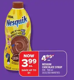 Metro NESQUIK CHOCOLATE SYRUP offer