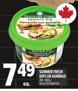 Metro SUMMER FRESH DIPS OR HUMMUS offer