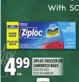 Metro ZIPLOC FREEZER OR SANDWICH BAGS offer