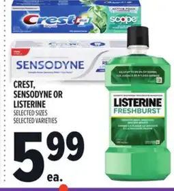 Metro CREST, SENSODYNE OR LISTERINE offer