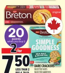 Metro DARE CRACKERS offer