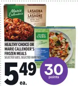 Metro HEALTHY CHOICE OR MARIE CALLENDER'S FROZEN MEALS offer