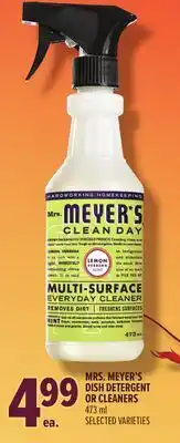 Metro MRS. MEYER'S DISH DETERGENT OR CLEANERS offer
