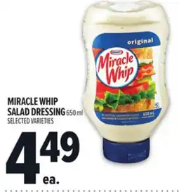 Metro MIRACLE WHIP SALAD DRESSING offer