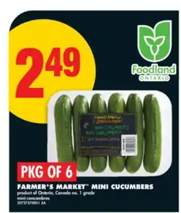 No Frills FARMER'S MARKET MINI CUCUMBERS, PKG OF 6 offer