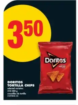 No Frills DORITOS TORTILLA CHIPS, 210-280 g offer