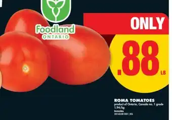 No Frills ROMA TOMATOES offer