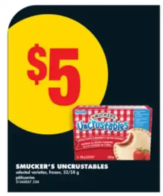 No Frills SMUCKER'S UNCRUSTABLES, 52/58 g offer