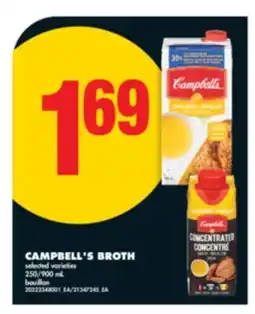No Frills CAMPBELL'S BROTH, 250/900 mL offer