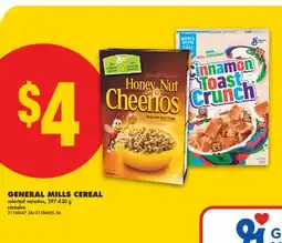 No Frills GENERAL MILLS CEREAL, 297-430 g offer