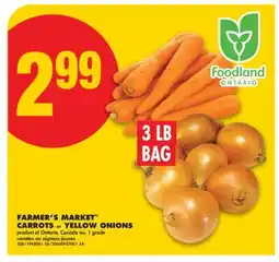 No Frills FARMER'S MARKET CARROTS or YELLOW ONIONS, 3 LB BAG offer