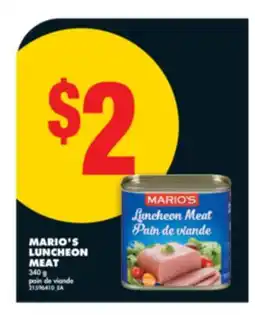 No Frills MARIO'S LUNCHEON MEAT, 340 g offer