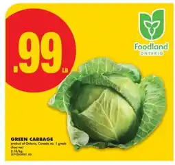 No Frills GREEN CABBAGE offer