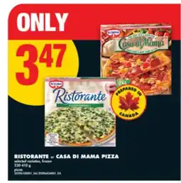 No Frills RISTORANTE or CASA DI MAMA PIZZA, 320-410 g offer