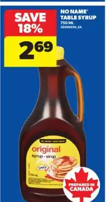 Real Canadian Superstore NO NAME TABLE SYRUP, 750 ML offer