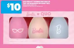 Real Canadian Superstore QUO BEAUTY BARBIE PEPTIDE LIP TINT OR BLENDING SPONGE TRIO offer