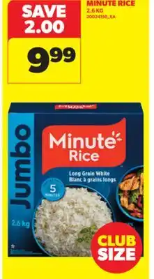 Real Canadian Superstore MINUTE RICE, 2.6 KG offer