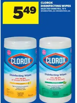 Real Canadian Superstore CLOROX DISINFECTING WIPES, 75' S offer