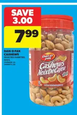 Real Canadian Superstore DAN-D PAK CASHEWS, 500 G offer