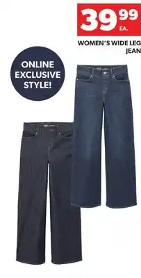 Real Canadian Superstore WOMEN'S WIDE LEG JEAN offer