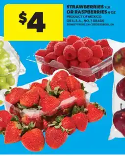 Real Canadian Superstore STRAWBERRIES 1 LB OR RASPBERRIES 6 OZ offer