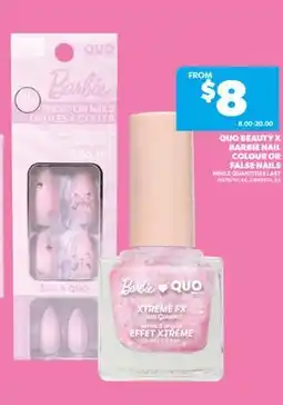 Real Canadian Superstore QUO BEAUTY X BARBIE NAIL COLOUR OR FALSE NAILS offer