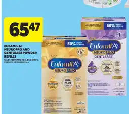Real Canadian Superstore ENFAMIL A + NEUROPRO AND GENTLEASE POWDER REFILLS, 862/890 G offer