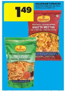 Real Canadian Superstore HALDIRAM'S SNACKS, 90/150 offer