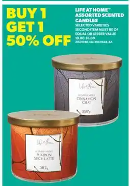 Real Canadian Superstore LIFE AT HOME ASSORTED SCENTED CANDLES offer