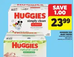 Real Canadian Superstore HUGGIES 16X BABY WIPES, 960-1152'S offer
