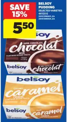 Real Canadian Superstore BELSOY PUDDING, 4X125 G offer