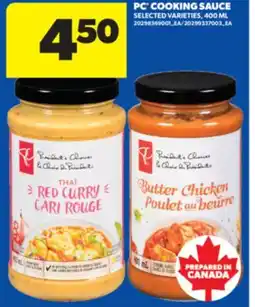 Real Canadian Superstore PC COOKING SAUCE, 400 ML offer