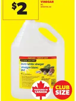 Real Canadian Superstore NO NAME WHITE VINEGAR, 4 L offer