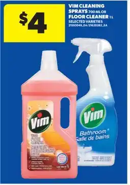 Real Canadian Superstore VIM CLEANING SPRAYS 700 ML OR FLOOR CLEANER 1 L offer