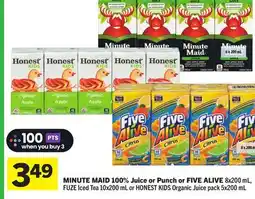 Foodland MINUTE MAID 100% Juice or Punch or FIVE ALIVE offer