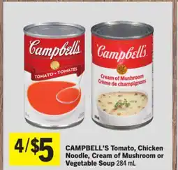Foodland CAMPBELL'S Tomato, Chicken Noodle, Cream of Mushroom or Vegetable Soup offer