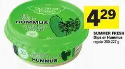 Foodland SUMMER FRESH Dips or Hummus regular offer