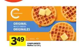 Foodland COMPLIMENTS Waffles offer